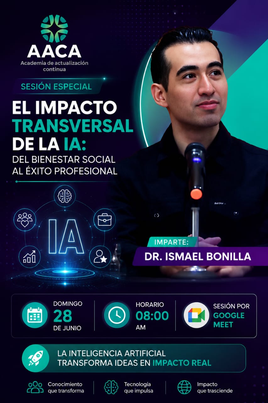 Cartel de la sesión especial El impacto transversal de la IA, AACA, 28 de junio de 2026